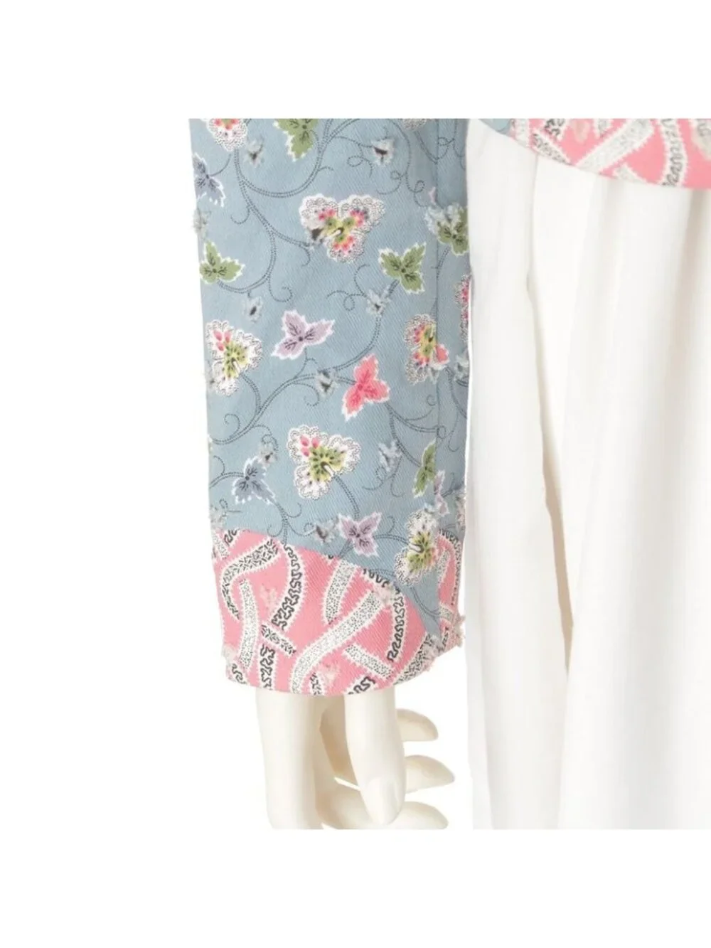 Dior Cotton Galliano Era Trim All Over Pattern Denim Jacket
